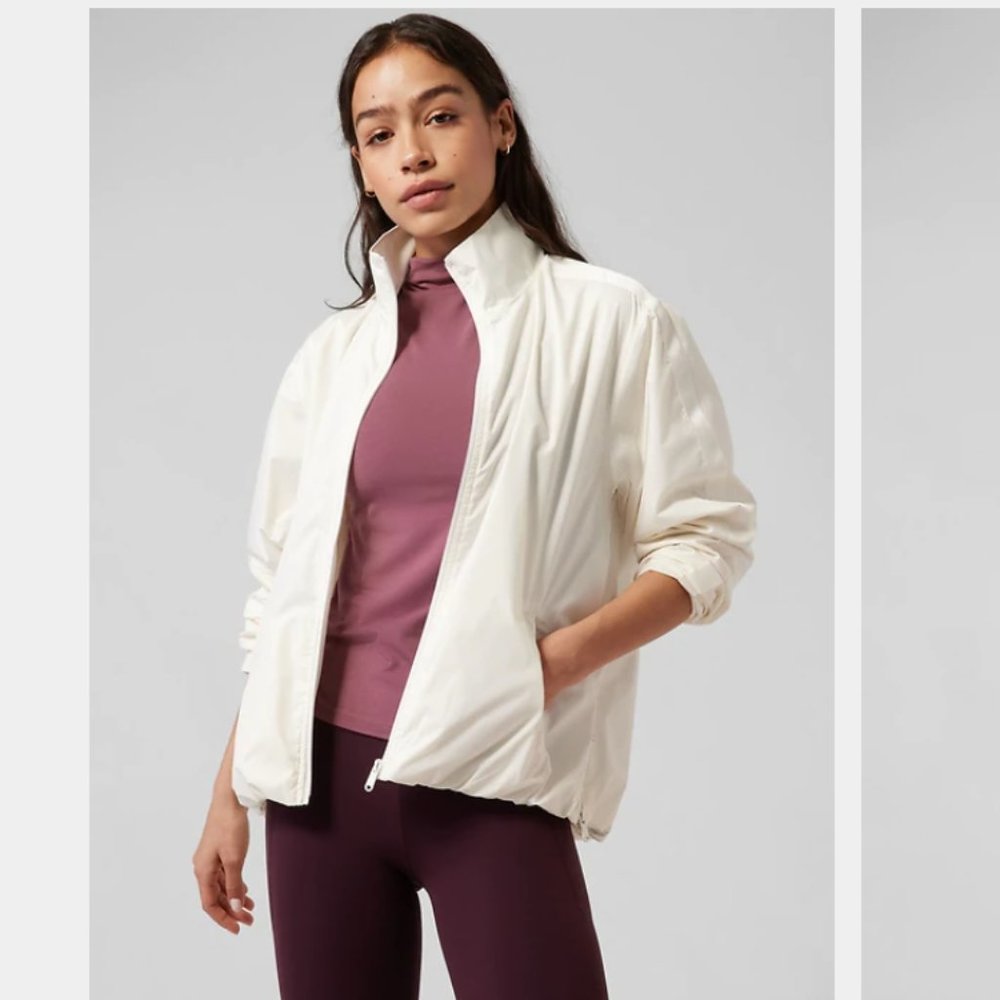 Athleta Women's Sightseer Lace Jacket Magnolia White Small